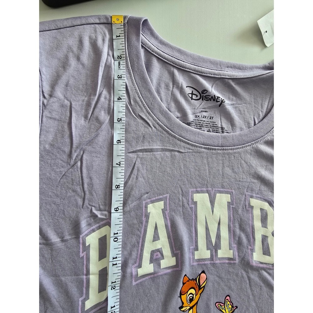 Disney Bambi and Friends Purple Graphic T-Shirt Womens Plus Size 2X New - Picture 9 of 9